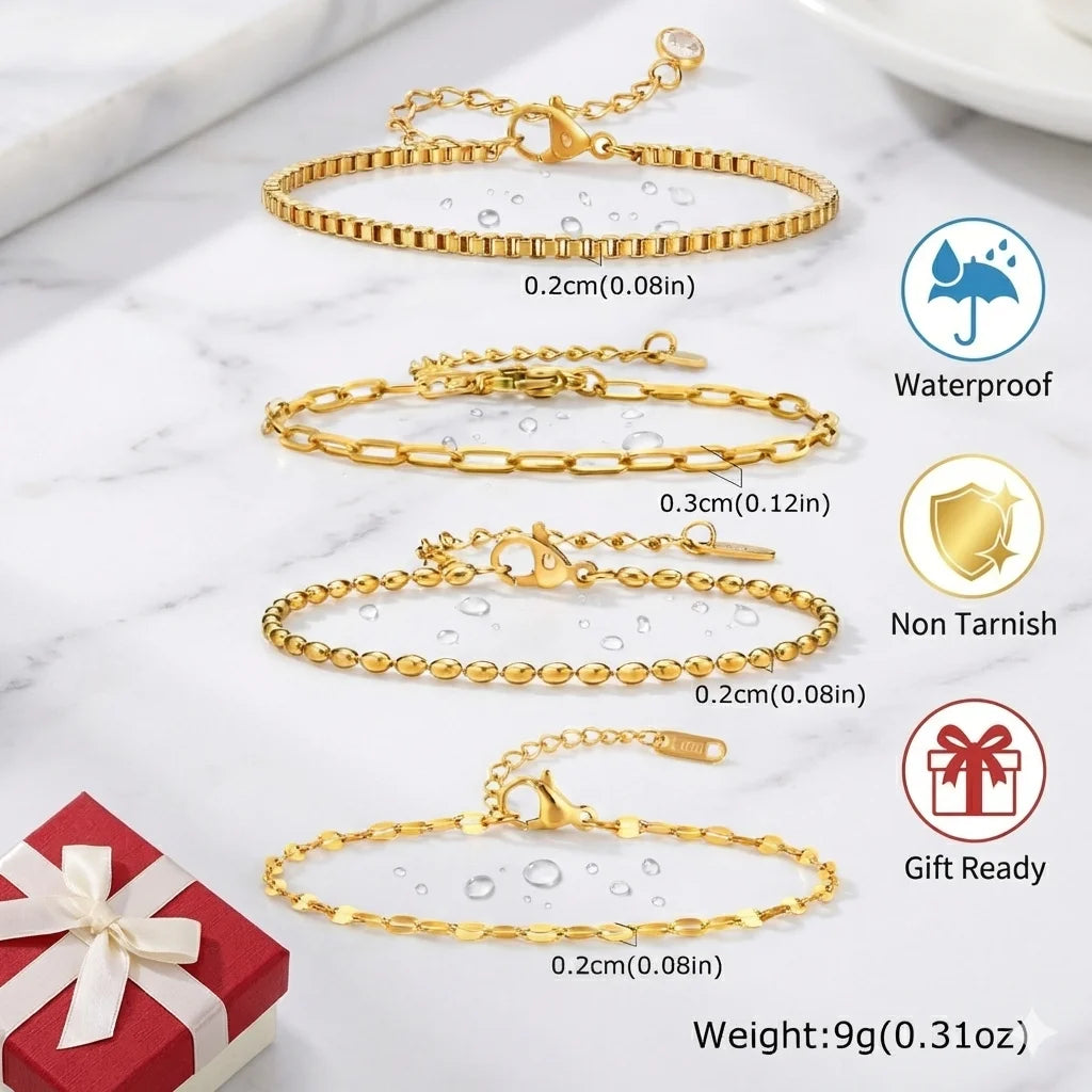 Elegant Gold Chain Bracelet Collection for Women