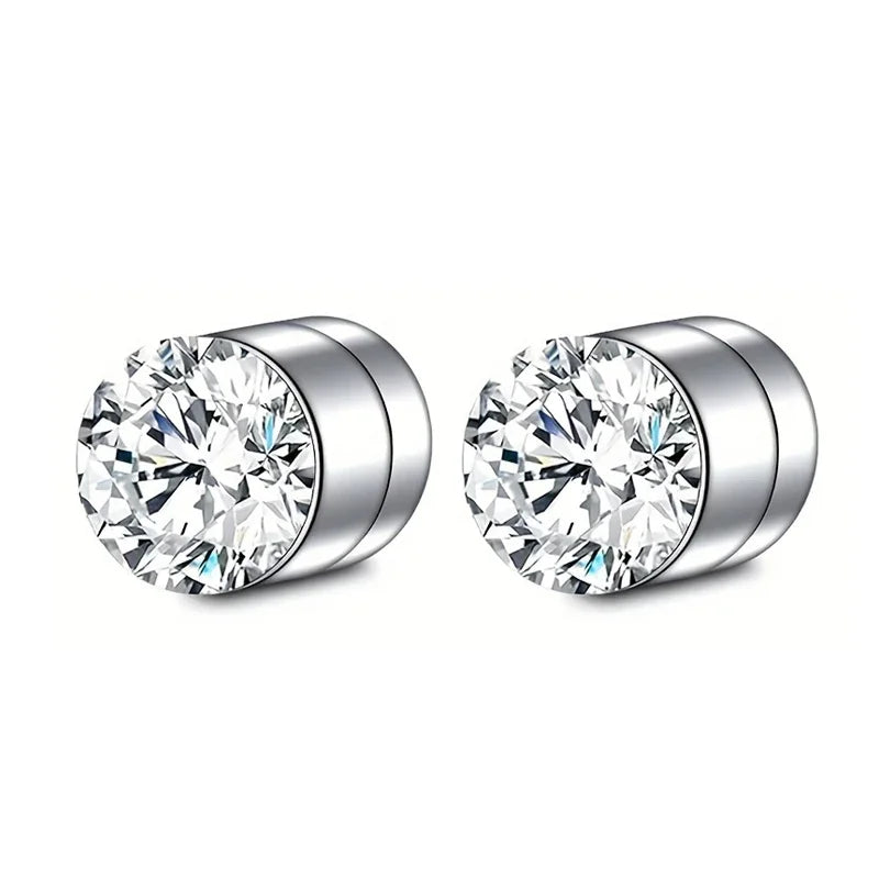 Crystal Magnetic Stud Earrings – No Piercing Required