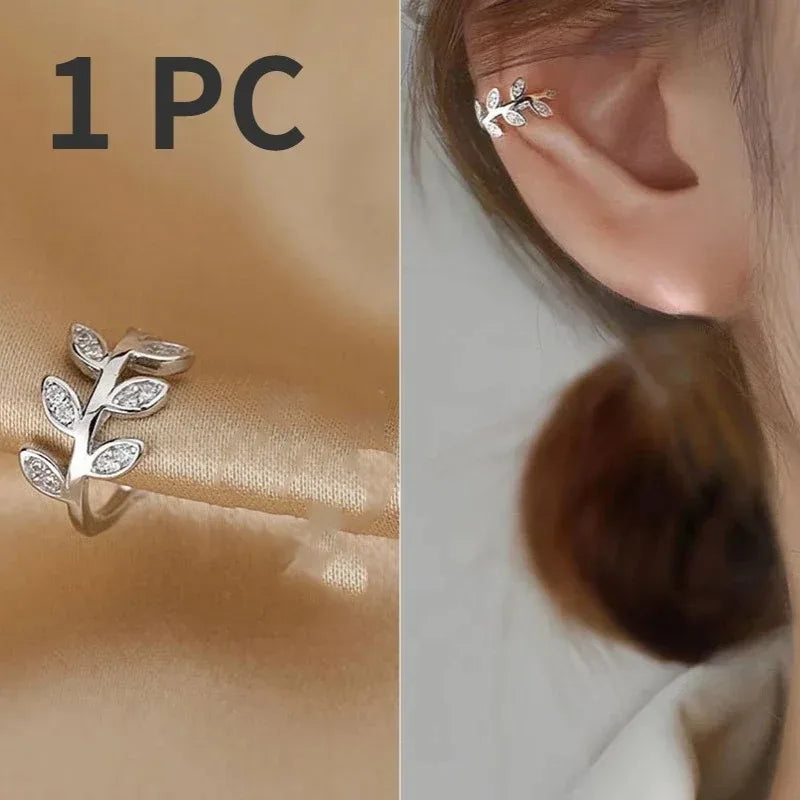 Elegant Leaf Ear Cuff for Women – No Piercing Required