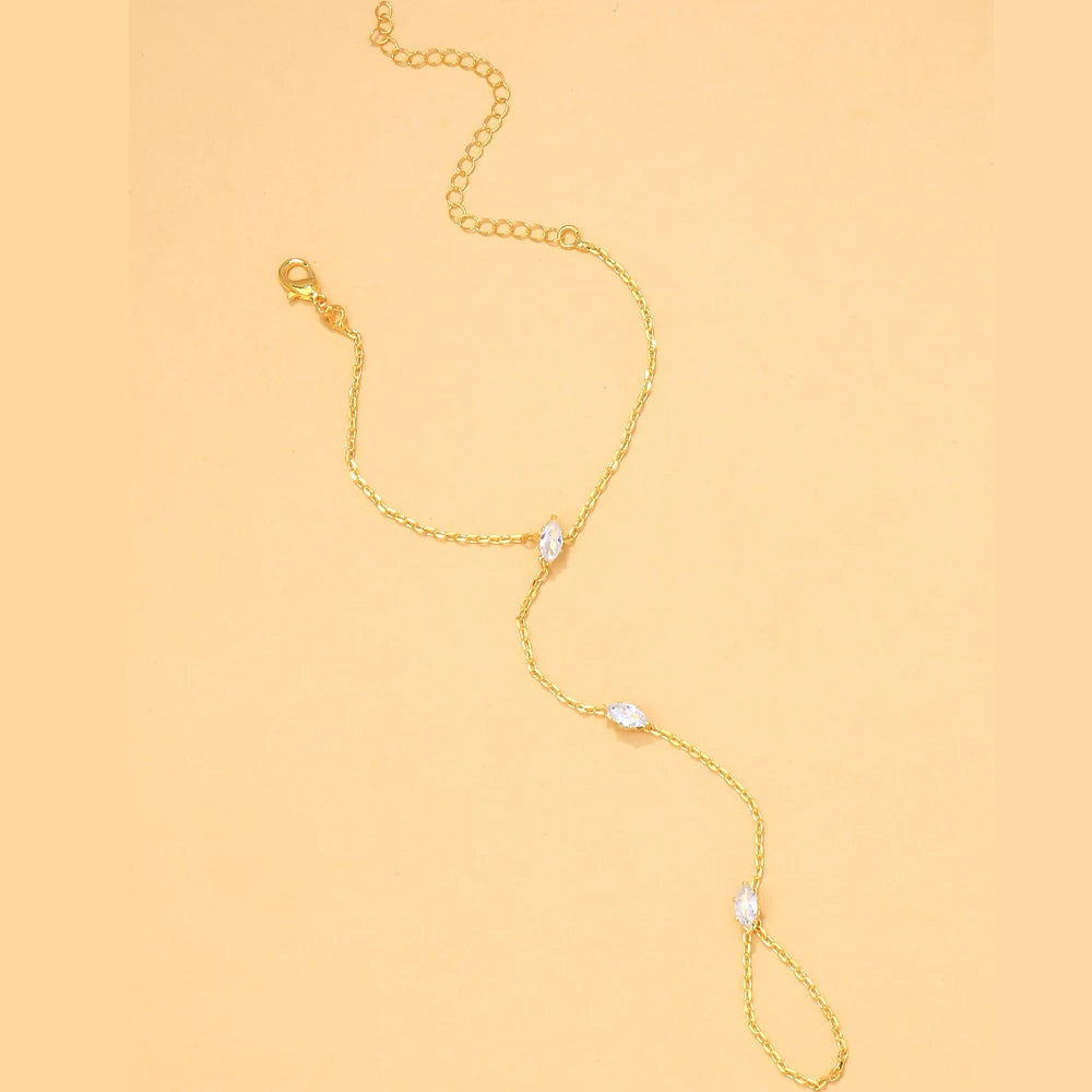 Elegant Bohemian Crystal Hand Chain Bracelet for Women