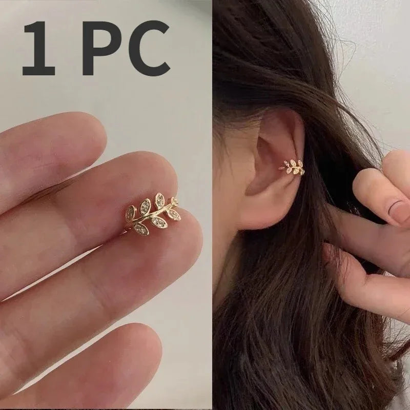 Elegant Leaf Ear Cuff for Women – No Piercing Required