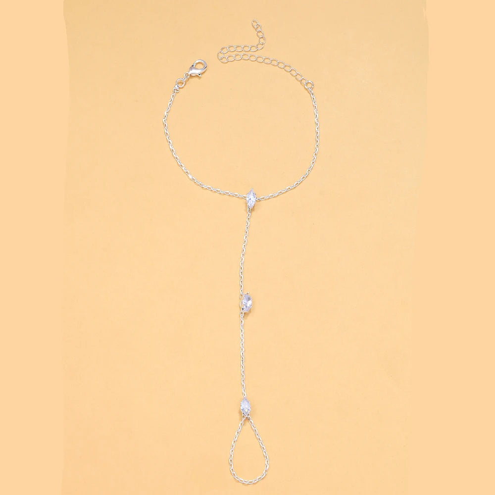 Elegant Bohemian Crystal Hand Chain Bracelet for Women