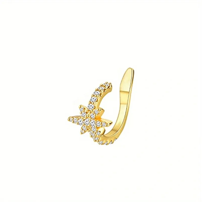 Elegant Leaf Ear Cuff for Women – No Piercing Required