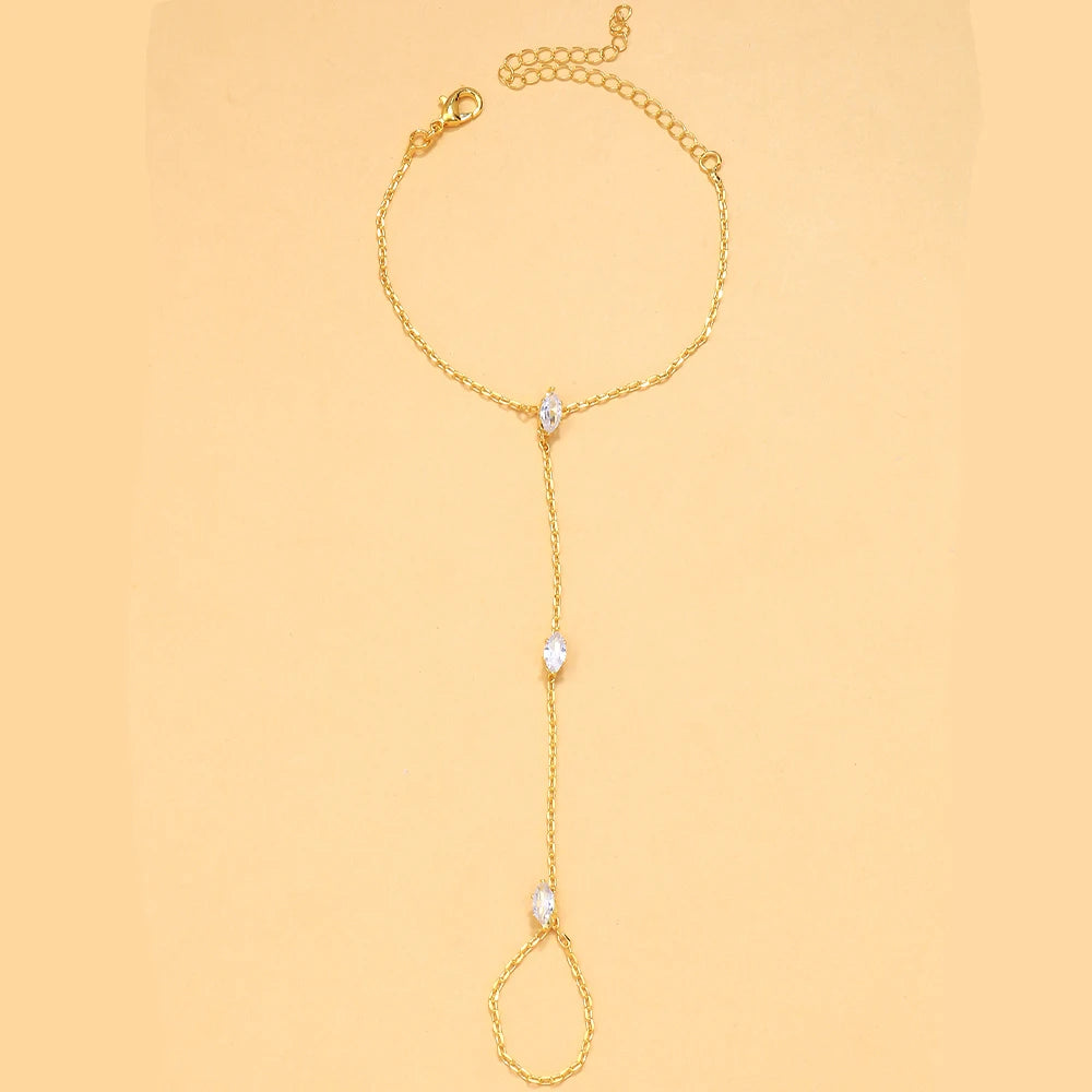 Elegant Bohemian Crystal Hand Chain Bracelet for Women