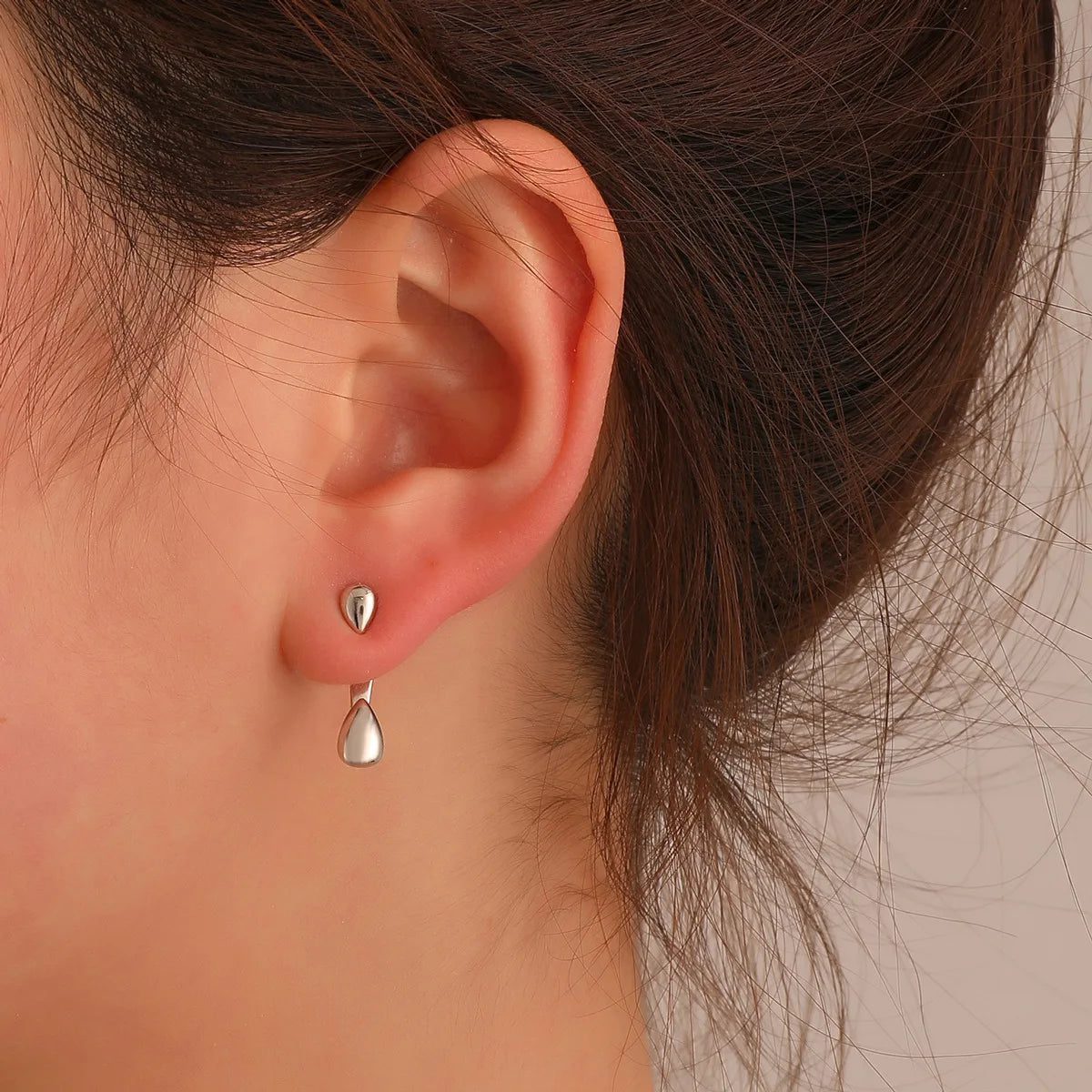 Minimalist Geometric Stud Earrings for Women – Detachable Square & Triangle Design