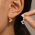 Minimalist Geometric Stud Earrings for Women – Detachable Square & Triangle Design
