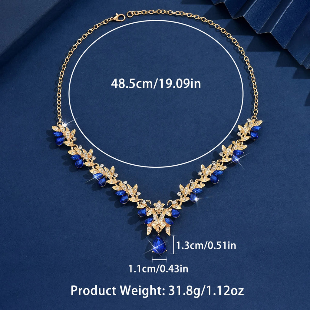 Women’s Geometric Water Drop Pendant Necklace – Elegant Jewelry for Parties, Dates & Gifts