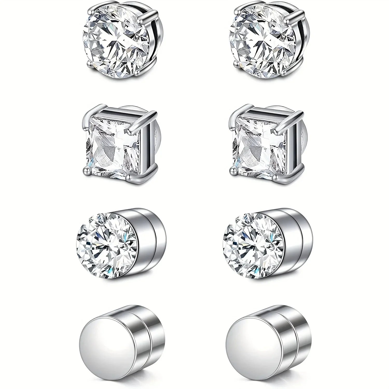 Crystal Magnetic Stud Earrings – No Piercing Required