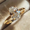 Luxury 925 Sterling Silver Zircon Engagement Ring for Women
