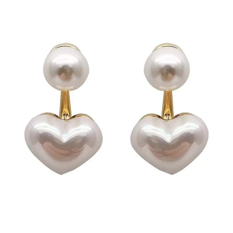 Women’s Pearl Heart Pendant Necklace – Elegant Romantic Jewelry Gift