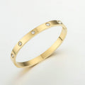 Men's Fashion Sparkling Bangle Bracelet Gold Love Bracelet Light Luxury Ins Hand Jewelry Gift for Women Men