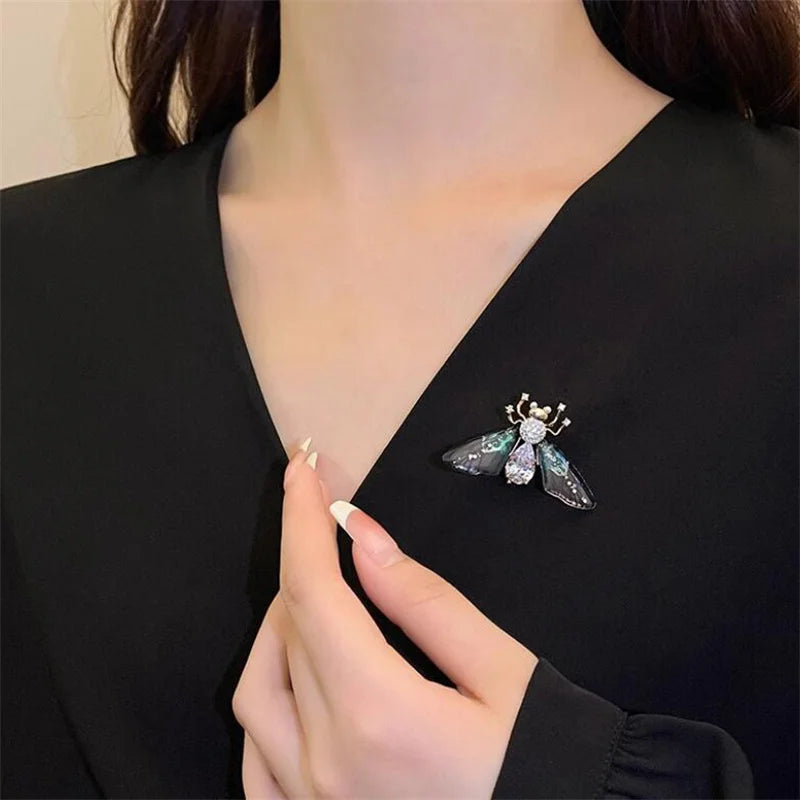 Royal Butterfly Pearl & Crystal Brooch