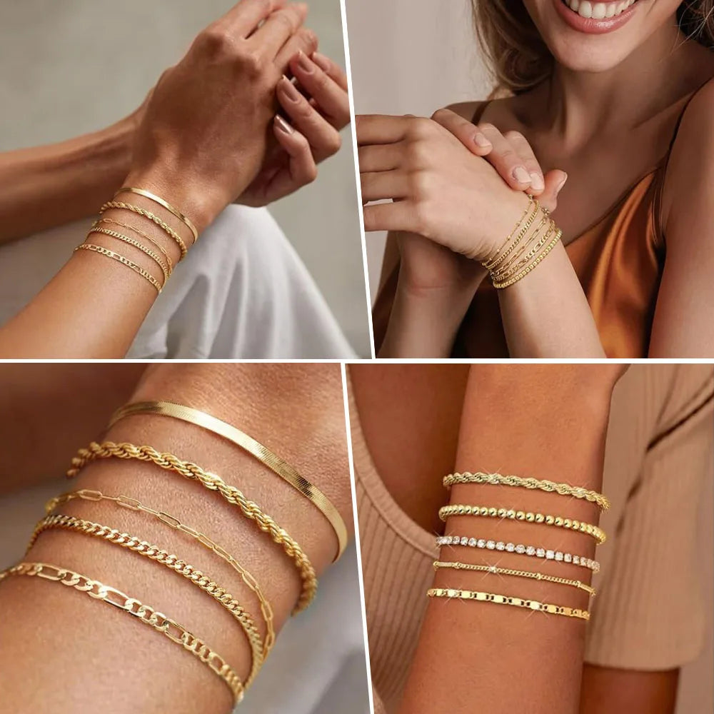 Elegant Gold Chain Bracelet Collection for Women