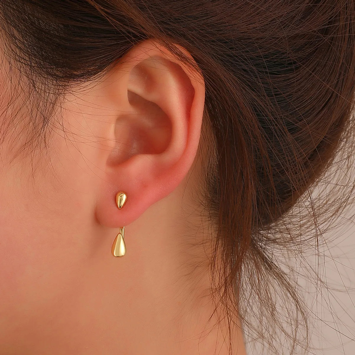 Minimalist Geometric Stud Earrings for Women – Detachable Square & Triangle Design