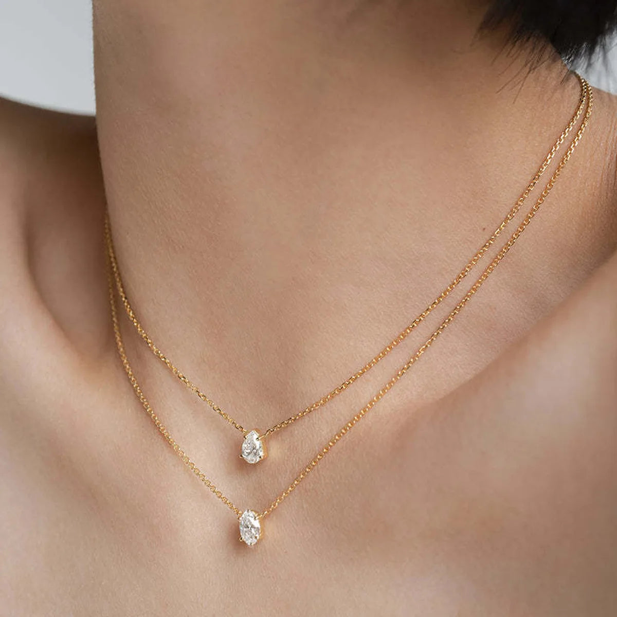 Elegant Layered Zircon Pendant Necklace for Women – Sparkling Party Jewelry