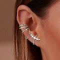 5-Piece Elegant Silver Ear Cuff Set – No Piercing Required